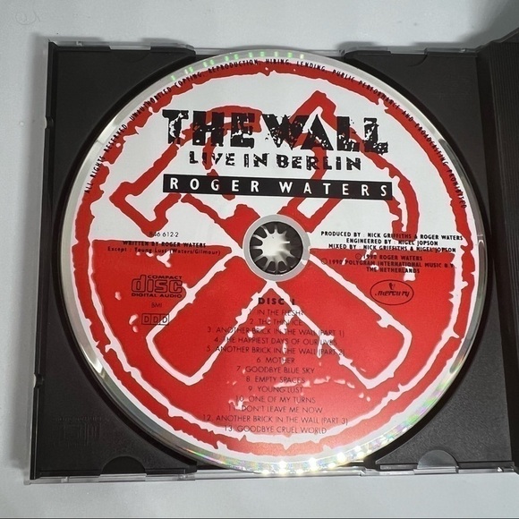 𝅺EUC-ROGER Waters (Pink Floyd) The Wall Live in Berlin (2xCDs Set 1990 Mercury - Picture 6 of 11